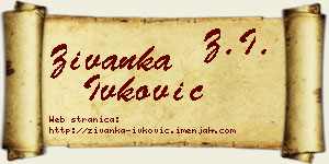 Živanka Ivković vizit kartica